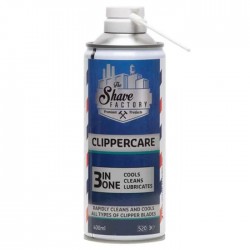 Spray 3 in 1 pentru curatat si lubrifiat masinile de tuns The Shave Factory Clippercare 400 ml